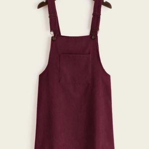 Corduroy Pinafore Dress (Front Pocket).